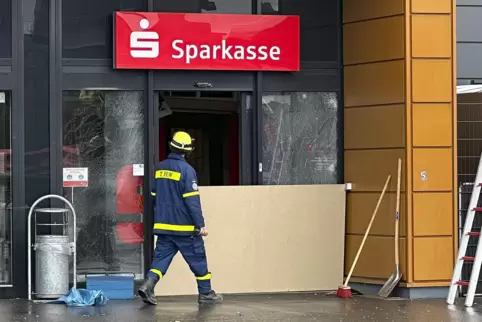 Dieser Geldautomat in Ludwigshafen wurde im März gesprengt. 