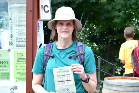 Neun Stunden ist Christiane Weseloh beim Vollmarathon durch den Wald gelaufen.