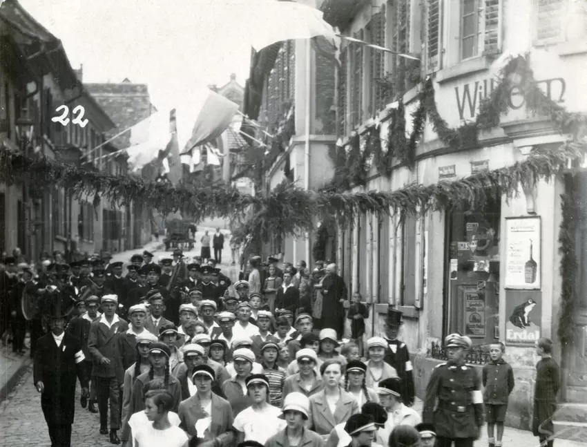 Das Gustaph-Adolf-Fest in Grünstadt Ende Juli 1929 (von Richarda Eich).