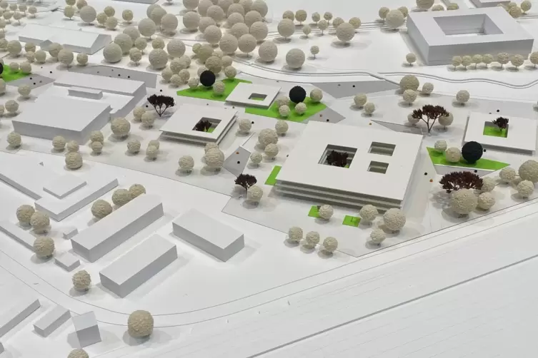 So soll der Neubau aussehen &ndash; im Hintergrund das Kurf&uuml;rst-Ruprecht-Gymnasium. 