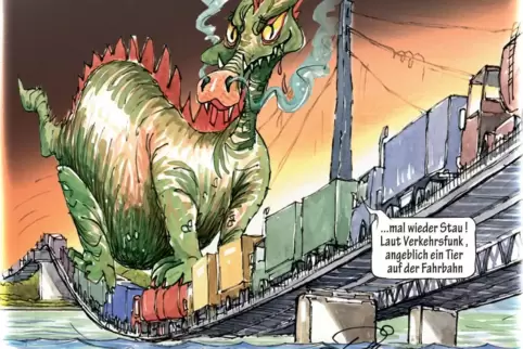 Nach den vielen Schiffen fehlt nur noch Godzilla.