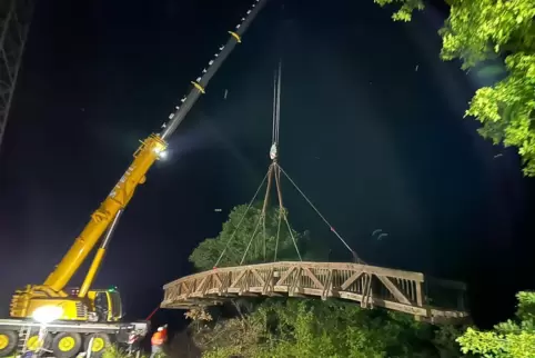 Die Neue kann kommen: Die alte Radwegbrücke über die Bahngleise wurde entfernt. 