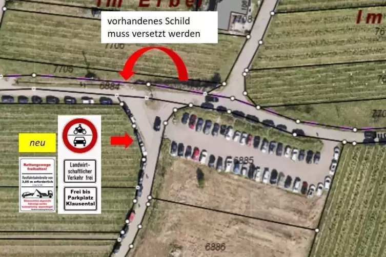 Kontrollen angek&uuml;ndigt: Planskizze dazu, wo ab Herbst weitere Schilder stehen sollen.