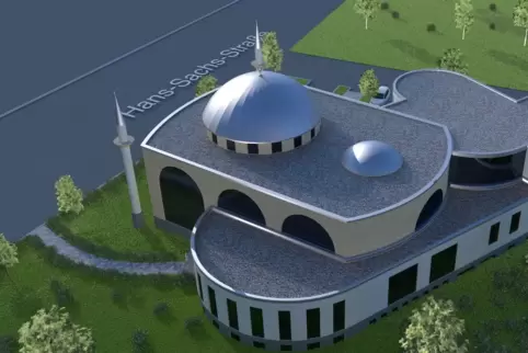 So soll die Moschee in Germersheim nach den aktuellen Ditib-Plänen aussehen. 