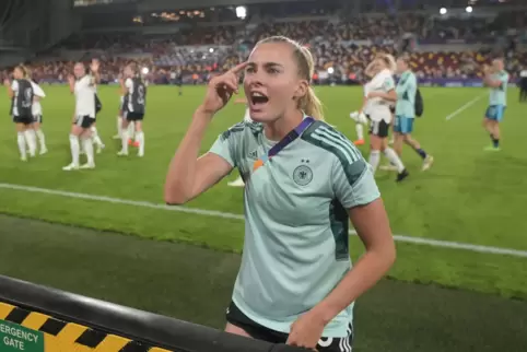Meinungsstark: Laura Freigang bei der EM 2022. 