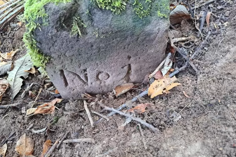 Unscheinbar: Grenzstein mit der Nummer 1. 