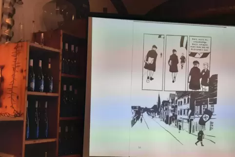 Comic ernst: Die Graphic Novel „Gerda und Kurt“ im Weingut Blaul& Sohn.