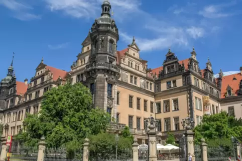 Ein Schauplatz des Romans: das Residenzschloss mit dem „Grünen Gewölbe“ in Dresden. 