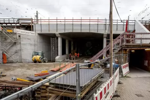 Die Baustelle in der Trippstadter Straße vor wenigen Wochen.