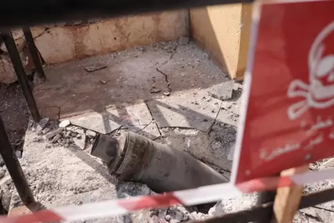 Der Rest einer Streubombe. Das Foto stammt aus dem syrischen Idlib. 
