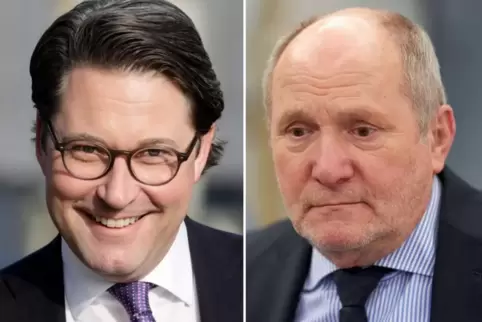 Zwei Politiker, die grobe Fehler begingen: Andreas Scheuer (links) hat als CSU-Verkehrsminister bei der Pkw-Maut voreilig teure 