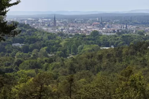 Was für eine Aussicht: Kaiserslautern vom Rummelberg aus gesehen 