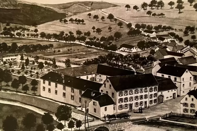 Eine alte Aufnahme der Oberweiler Mühle, das Stammhaus der Familie Johann Peter Lepplas. 