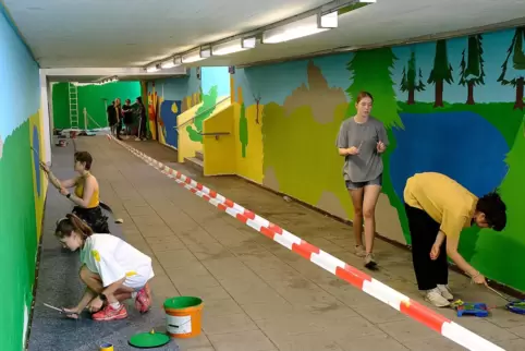 Schon jetzt ist die Unterführung nicht mehr wiederzuerkennen.