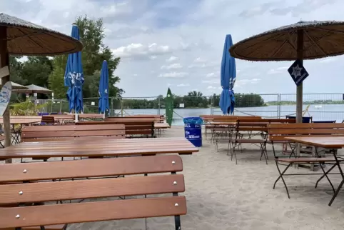Könnte womöglich bald wieder gut besucht sein: Strandbar am Silbersee. 