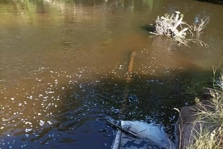 Die alte Wasserleitung im Glan wurde nach und nach von der Natur freigelegt. 