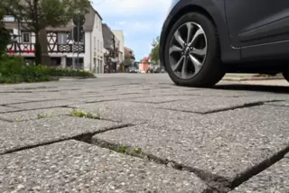 Arbeiten sind im Bereich der Kreuzung vor der Christuskirche dringend erforderlich. 