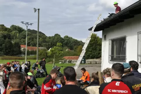 Das SC-Sportheim, hier Schauplatz der Kerwerede 2015.