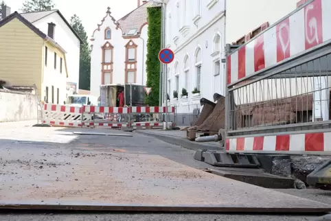 Baustelle in der Schlachthofstraße. Baustelle in der Schlachthofstraße.