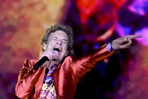 Markenzeichen dicke Lippe: Mick Jagger, hier bei einem Konzert der bisher letzten Live-Tour 2022.