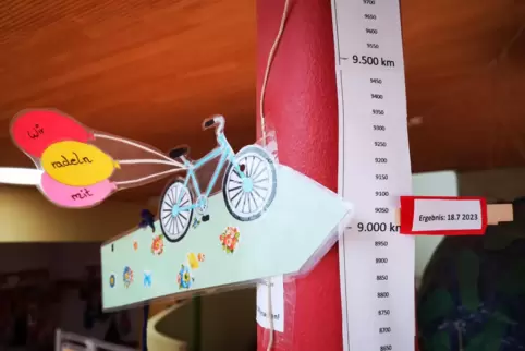 Erfolge beim Stadtradeln konnten die Kinder täglich ablesen. 