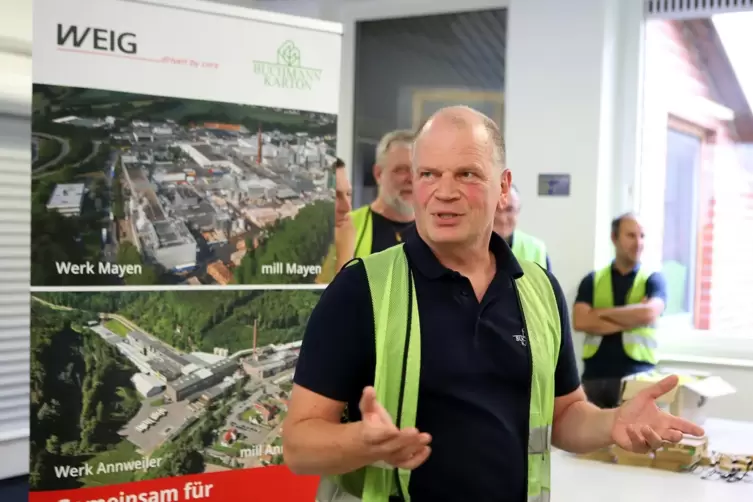 Werkleiter Andreas Klumpp ist seit 36 Jahren im Gesch&auml;ft, seit einem Jahr bei Buchmann. 