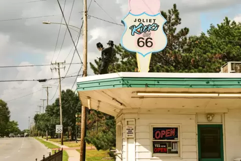 In Joliet erinnert eine Eisdiele an die legendäre Route 66, die heute offiziell nicht mehr existiert.