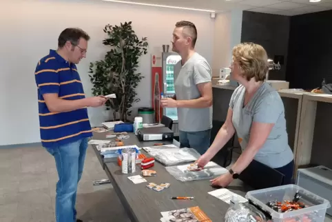 Zur Typisierungsaktion im Congress Center Ramstein waren bis zum frühen Nachmittag bereits 30 potenzielle Stammzellenspender gek