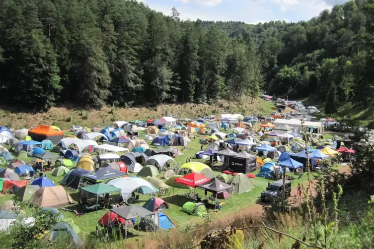 Am Wochenende wird das Erdbeertal wieder zu einem Campingplatz.