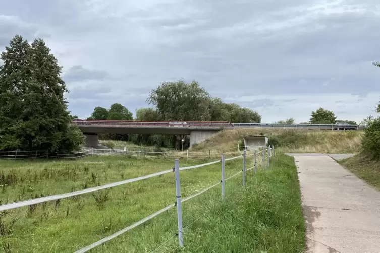 Der Feldweg im Osten der Gemeinde f&uuml;hrt unter der B38 hindurch Richtung Impflingen. 