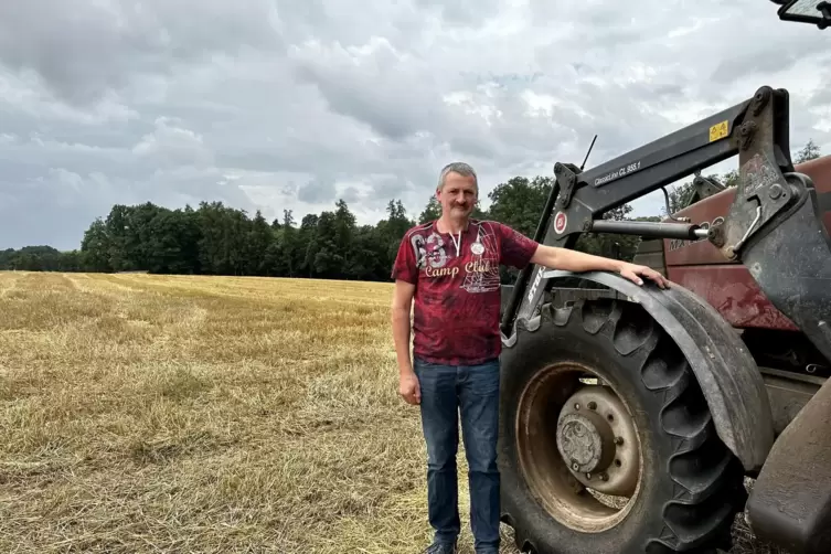 Landwirt Andreas Blinn hat Angst um seine Existenz, wenn in Winterbach ein Solarpark gebaut wird. 