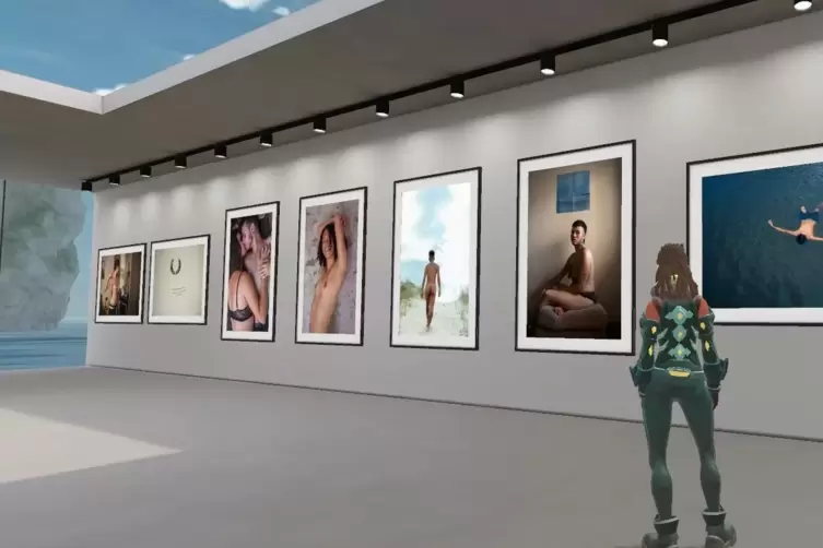 Als Avatar bewegt man sich durch die virtuellen Ausstellungsräume. 