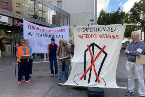Protestaktion der „Bürgerinitiative Lebenswertes“ Ludwigshafen. 