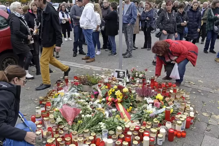 Trauer um die Opfer der Messerattacke in Oggersheim im Oktober.