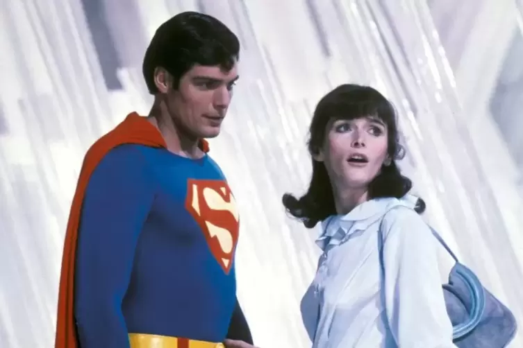 Der unerreichte Klassiker: Christopher Reeve und Margot Kidder 1979 in „Superman, der Film“. Supermans große Liebe Lois Lane sol