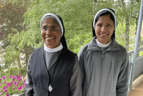 Im September verlassen auch die letzten indischen Ordensschwestern Mary Steephan (links) und Joe Mary Rodalben. 