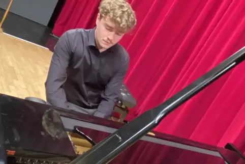 Finn Schiebel beim Bundeswettbewerb von „Jugend musiziert“ in diesem Frühjahr. Er war in der Kategorie Klavier solo qualifiziert