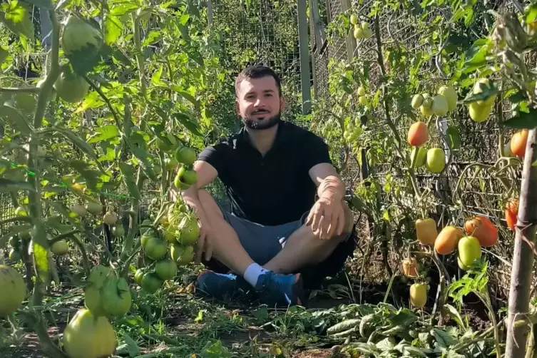 „Meine Art der Erholung:“ Andrei Roman in seinem Gemüsegarten.