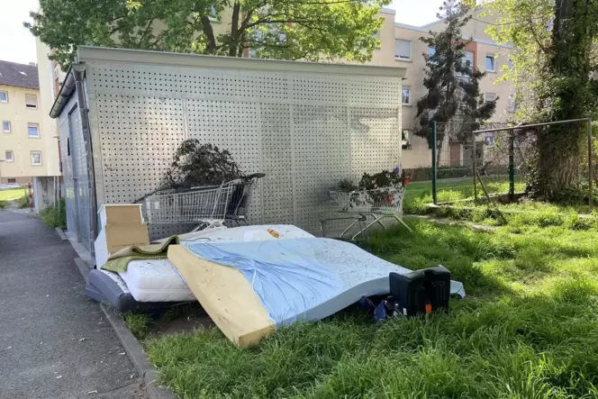 Sperrmüll in der Kurt-Schumacher-Straße: Die WBG versucht vergeblich, wilde Ablagerungen konkreten Personen zuzuordnen.