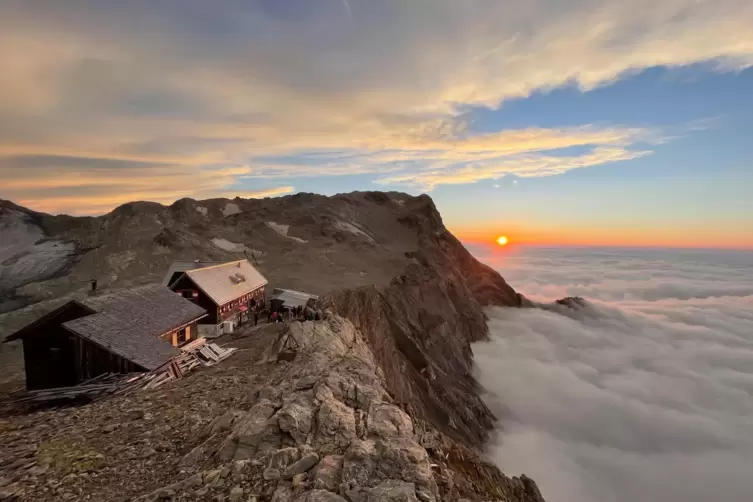 Atemberaubende Kulisse: Die Mannheimer Hütte befindet sich auf 2679 Metern Höhe in Vorarlberg.