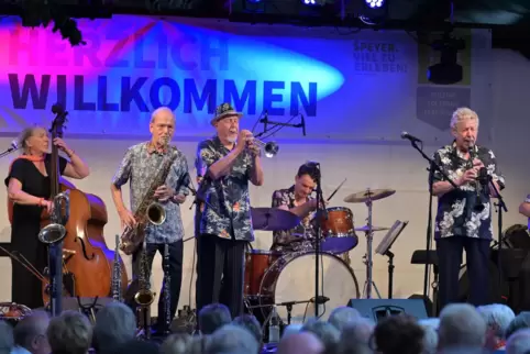 Vorliebe für Kreolischen Jazz: die Barrelhouse Jazzband bei ihrem Auftritt.