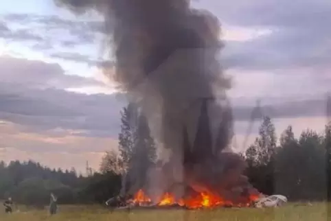 Die Stelle, an der das Flugzeug mit Prigoschin abgestürzt sein soll.