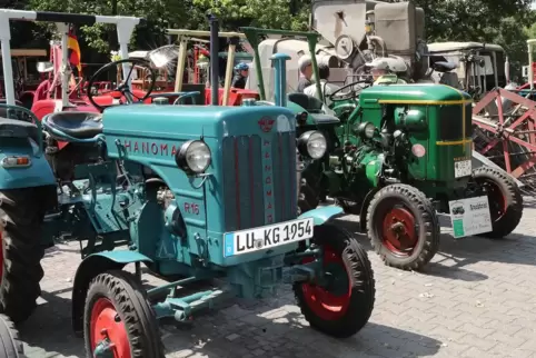 Alte Traktoren in Waldsee. 