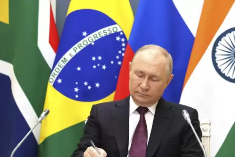 Nahm am Brics-Gipfel nur virtuell teil: Russlands Präsident Wladimir Putin. 