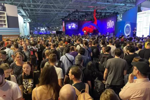Ob sich in dieser Menschenmasse (aufgenommen am Gamescom-Donnerstag) auch Pfälzer finden lassen? Wir wissen es nicht. Gewiss ist