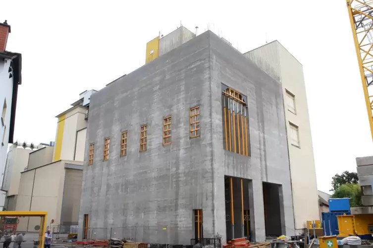 Hier entsteht ein neues Mehlsilo.