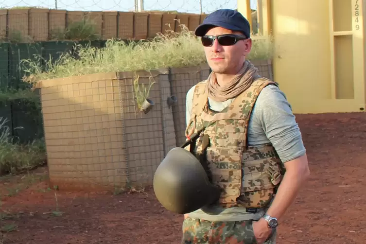 Mit Pfälzer Soldaten im Krisengebiet: Christoph Hämmelmann 2018 bei der Bundeswehr in Mali. 