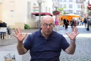 Unser Kolumnist in seinem Element: beim Babble. 