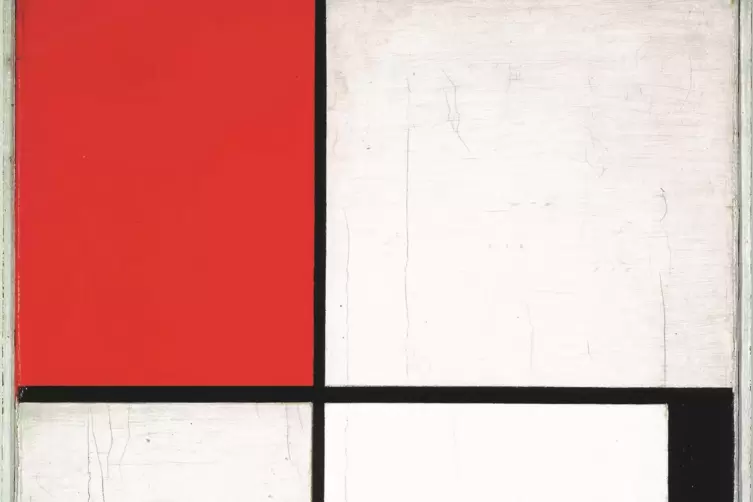 Das Original: Piet Mondrians „Komposition mit Rot, Schwarz, Blau und Gelb“ von 1928 aus der Sammlung des Hack-Museums. 
