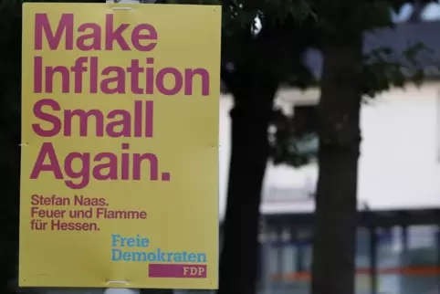Bei diesem Wahlplakat ließ sich die hessische FDP offenbar vom Trump-Slogan „Make America Great Again“ inspirieren. 